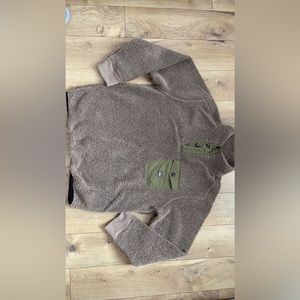 Kimes ranch whisky fleece quarter zip pull over